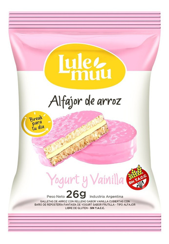 Alfajores De Arroz Lulemuu  - 12 Unidades