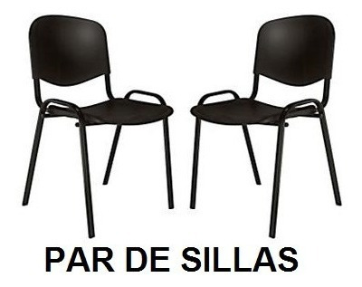 Imagen 3 de 5 de 2 Silla De Visita De Plastico Reforzada Ergonomica 2 Pzas