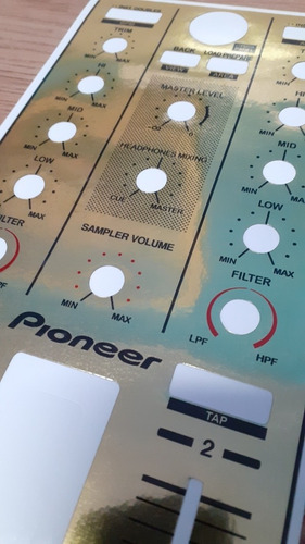 Skin Gold C/ Laterais P/ Pioneer Ddj-800 (dourado Ddj800)