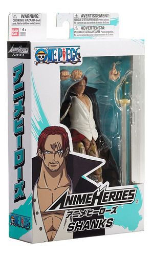Imagen 7 de 10 de Shanks Anime Heroes One Piece Bandai 17cm + 16 Articulacione