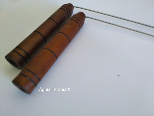Imagem 3 de 6 de Dual Rod /dual Rood Radiestesia Cabo Madeira Profissional