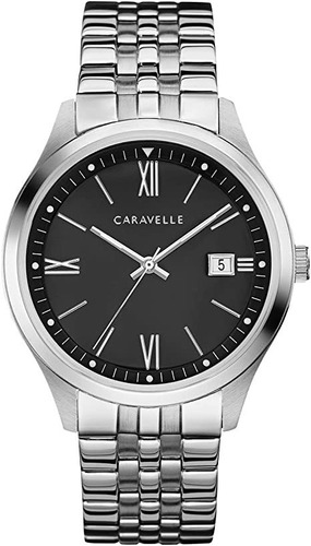 Caravelle Dress Reloj De Cuarzo Para Hombre, Acero