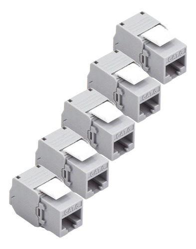 5 Módulos Linkedpro Jack Keystone Cat6 Gris Lp-kj-610-ttgy