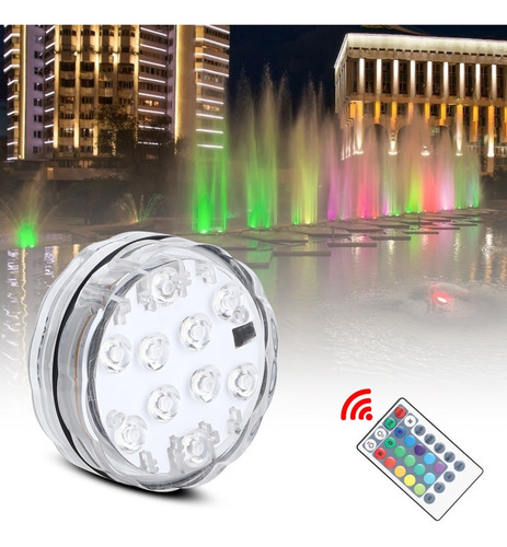 Luz Led Sumergible X4 Rgb Jacuzzi Piscina Pileta Control