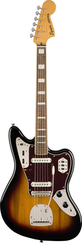 Guitarra elétrica Squier by Fender Classic Vibe '70s Jaguar de  choupo 3-color sunburst poliuretano brilhante com diapasão de louro indiano