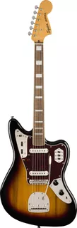 Guitarra elétrica Squier by Fender Classic Vibe '70s Jaguar de choupo 3-color sunburst poliuretano brilhante com diapasão de louro indiano