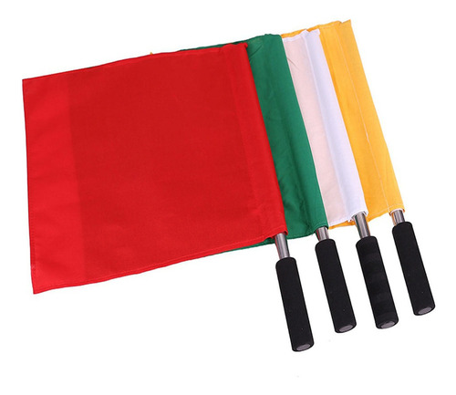 A. 4 Banderas De Carreras, Bandera De Árbitro, Bandera De