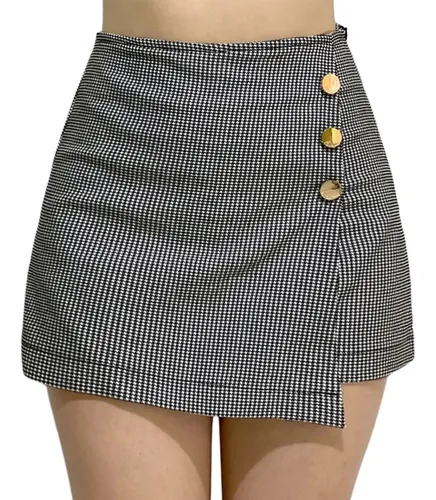 Falda Short Cuadrada Al Costado