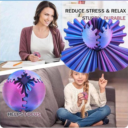 Bola De Engranajes Cubo Giratorio Antiestres Juguete Estress