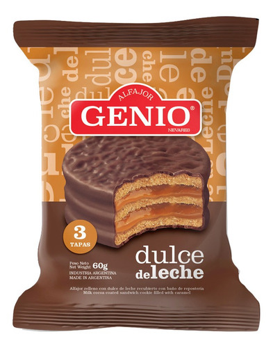 Alfajor Triple Negro Genio 60 Gr