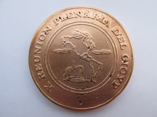 Medalla X Reunion Plenaria Cycyp Santiago 1964 Rara Escasa