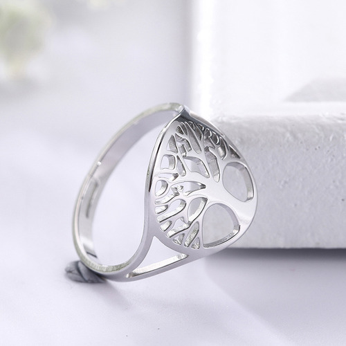 Anillo Árbol De La Vida Acero Inoxidable Maya Eagle Suerte