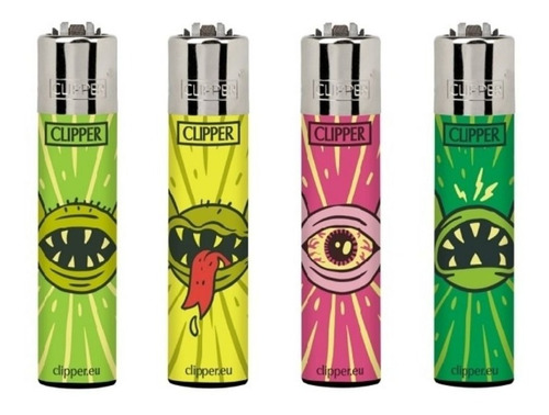 Encendedor Clipper Monster Eyes X 4 - San Mari Grow