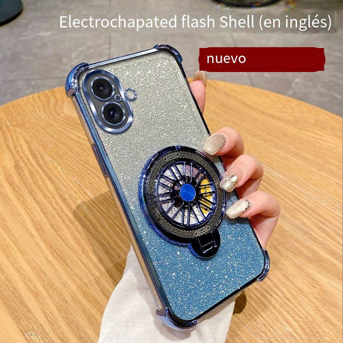 Funda Para Teléfono Xiaomi Poco M6 4g/poco M6 5g/poco X7 Pro, Con Soporte Magnético, Purpurina, Funda A Prueba De Golpes