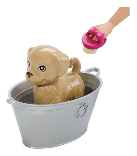 Imagem 3 de 8 de Barbie Banho de cachorrinhos Mattel FXH11
