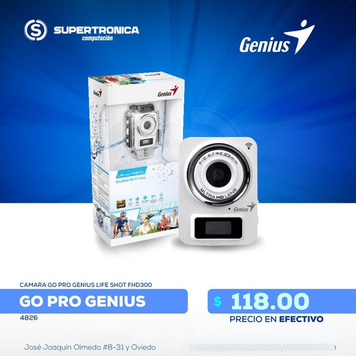 Camara Go Pro Genius Life Shot Fhd300