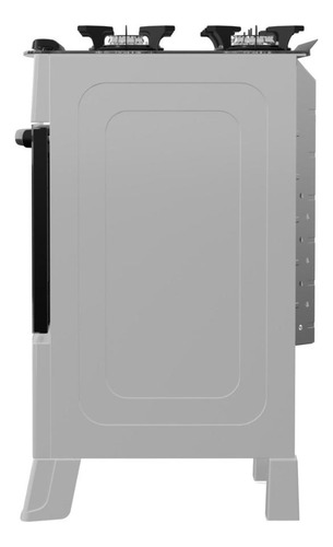 Fogão 4 Bocas A Gás Realce Smart Glass Cr223 Cor Branco 127/220V
