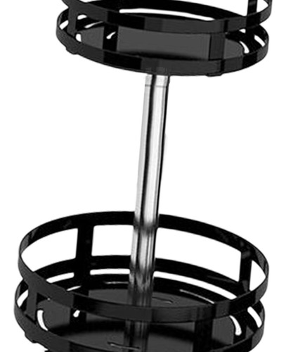 Rack De Armazenamento Giratório 360° Rodada 2 Nível