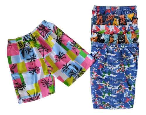 Trió De Shorts Playero De Caballero ( 3 Piezas ) 