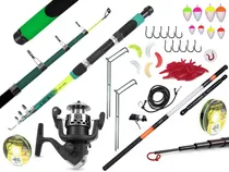 Comprar Kit Para Pesca Com 2 Varas Telescópicas + Molinete + Tralhas