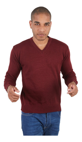 Pack X2 Sweater Pullover De Hombre Cuello V Hilado Calidad