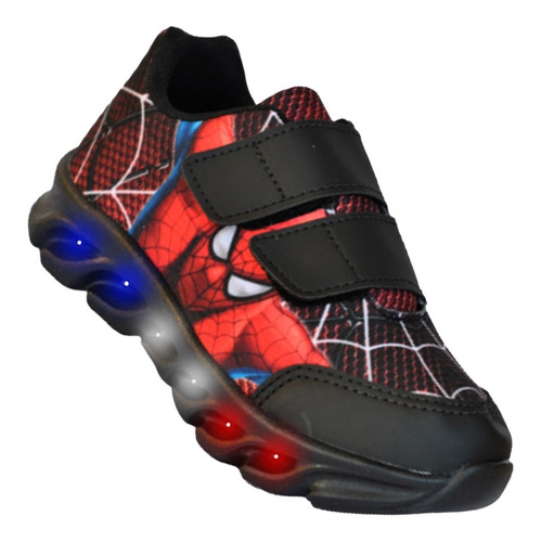 Tenis Led Homem Aranha Infantil Meninos Luz Pisca Chinelo