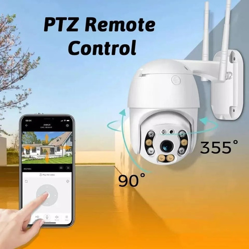 Imagen 2 de 9 de Camara Ip Wifi Domo Giratoria Full Hd Exterior Vision Noctur