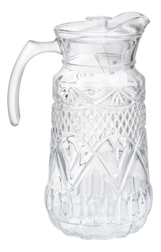 Imagen 1 de 4 de Jarra Vidrio Grueso Arcadia 1.6 L C/tapa Agua Cristal Fina