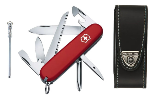 Kit Victorinox Navaja Hiker 91mm + Afilador + Funda Piel Kiv