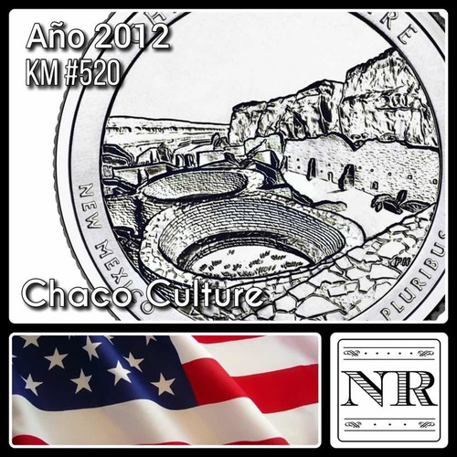 Imagen 1 de 5 de Estados Unidos - 25 Cents - Año 2012 - Chaco Culture