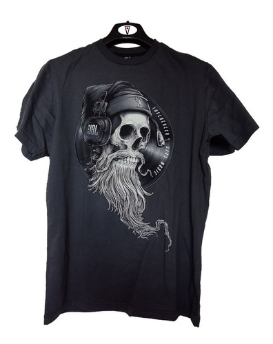 Remera Estampada Calavera Music Talle M Calidad 1a