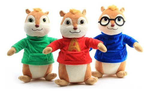 J 3 Pçs/lote Alvin E Os Esquilos Brinquedos De Pelúcia