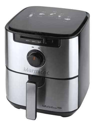 Freidora De Aire 5 Litros Ma4400 Marmicoc Air Fryer Color Negro/Gris