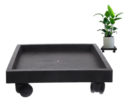 Carrito Cuadrado Para Plantas, 11 Pulgadas Con Ruedas, Sopor