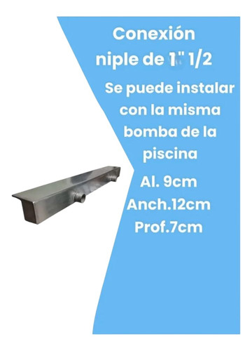 Cascada Embutir Acero Inoxidable 60cm