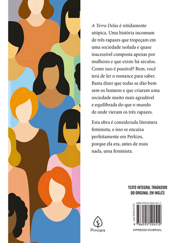 A Terra Delas, de Gilman, Charlotte Perkins. Editorial Principis, capa mole em português, 2021