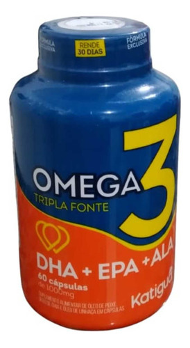 Ômega 3 Katiguá Dha+epa+ala 60 Cápsulas 1000mg