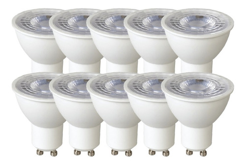 Pack X 10 Dicroicas Led 7w Gu10 220v Neutra 4500k 1°marca