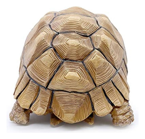 Ppclion Estatua De Tortuga Sulcata Colección De Figuras Deco