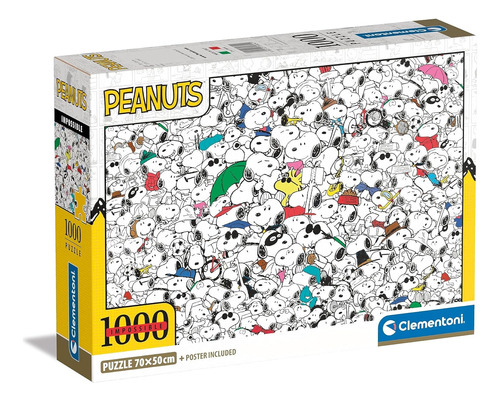 Rompecabezas Snoopy Imposible 1000 Pz Clementoni Italia