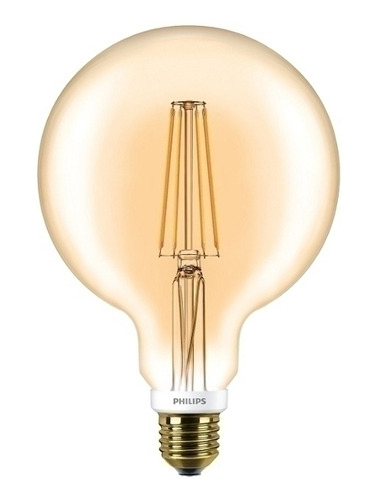 Lámpara Led Vintage Tipo Globo Gold, 7w/cálida. Dimerizable 