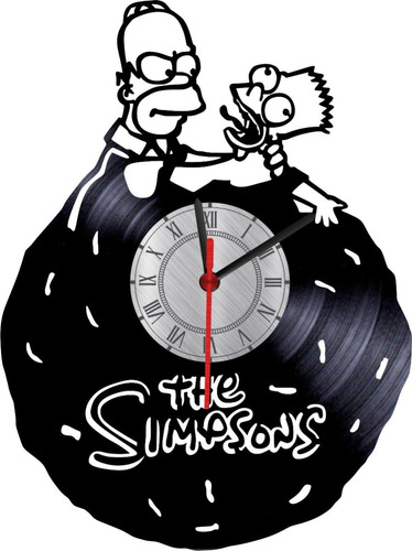 Reloj En Vinilo Lp/ Vinyl Clock Los Simpsons Cartoons