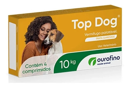 Imagem 1 de 3 de Top Dog Vermifugo Cães 10kg 4 Comprimidos