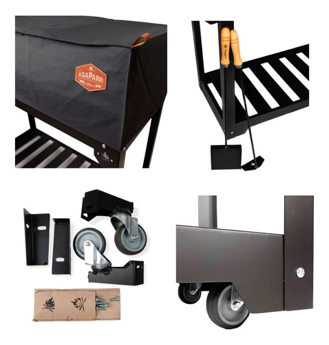 Parrillero Asaparri, Barbacoa Portátil Parrilla + Accesorios