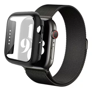 Correa Metalica + Carcasa Para Apple Watch Serie8/7/6/5/4/se