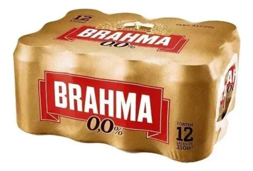 Pack Cerveja Brahma Zero Lata 350ml C/ 12 Unidades