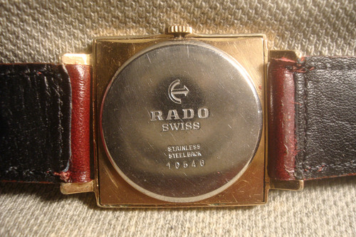 Hermoso Reloj Rado De Luxe Hombre 1958 Oro Plaque 18k Joya!! Marrón Oscuro Dorado Champagne (Usado)