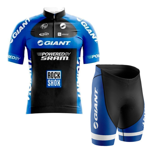 Conjunto Ciclismo Camisa Manga Curta E Bermuda Giant Bike 