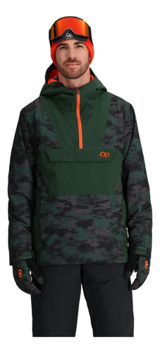 Chaqueta Hombre Outdoor Research De Snowcrew Anorak Verde