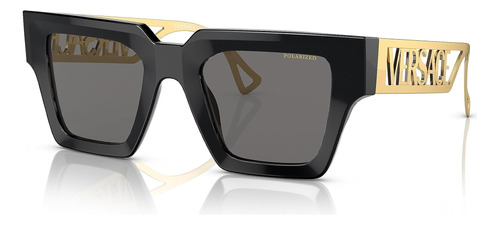 Lentes De Sol Versace Polarizados Ve4431 Gb181 Negros Dama